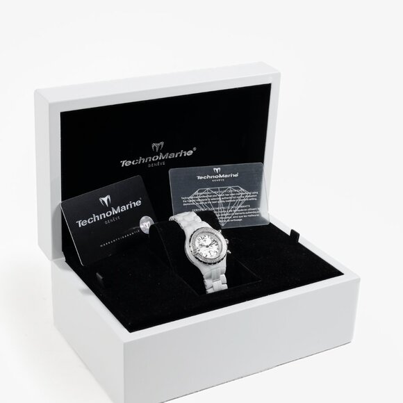 Technomarine White Geneve Technodiamond Porcelain Watch - Picture 9 of 10